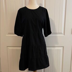 Abercrombie & Fitch Black Tiered Summer Dress